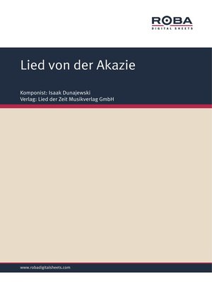 cover image of Lied von der Akazie